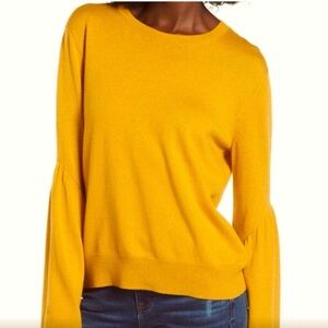 Nordstrom Leith Mustard Sweater (Bell Sleeves)
